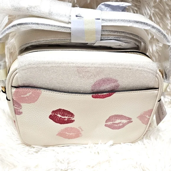 Coach Bags Jamie Camera Bag With Lips Print Chalk Multi Color Shoulder Crossbody